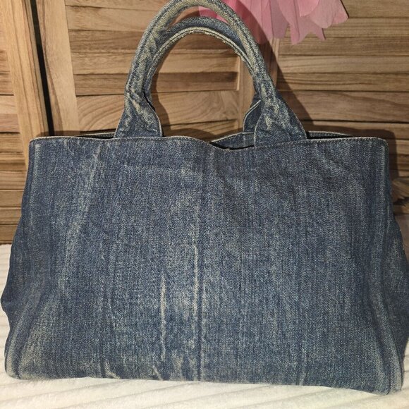 Prada Canapa Denim with Crystal Studs - Picture 2 of 7